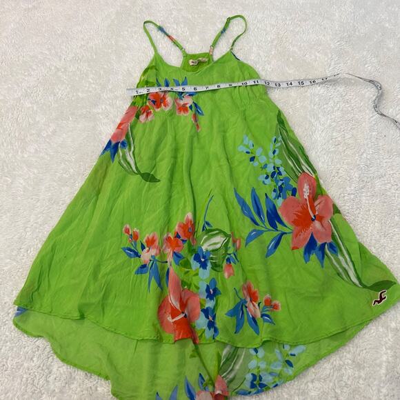 VTG Y2K 2000's Hollister Strappy Neon Floral Dress Summer Boho Resort Core Chic - Picture 4 of 6